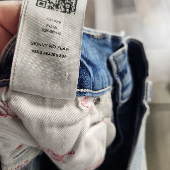 Mens True Religion Skinny No Flap size 33x32 Mid Rise Denim Jeans - Picture 11 of 13